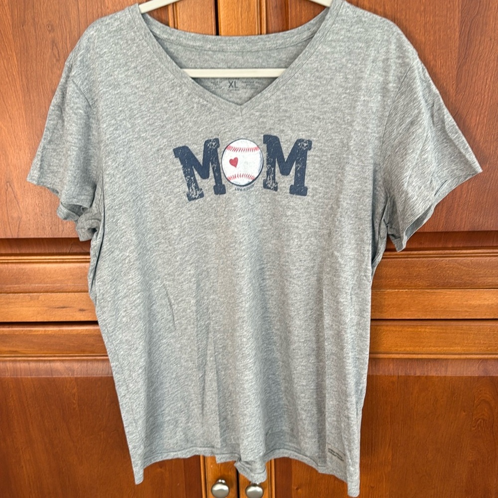 Ladies Life is Good Crusher V-neck T-shirt
Baseball MOM